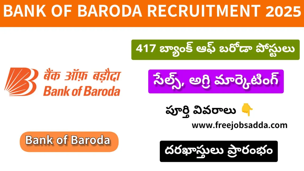 Bank of Baroda Manager Recruitment 2025 for 417 Posts – Apply Online for Sales & Agrimarketing Jobs
