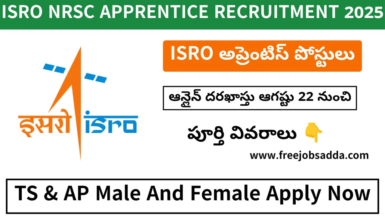 ISRO NRSC Apprentice Recruitment 2025 for 96 Posts in Hyderabad – Apply Online