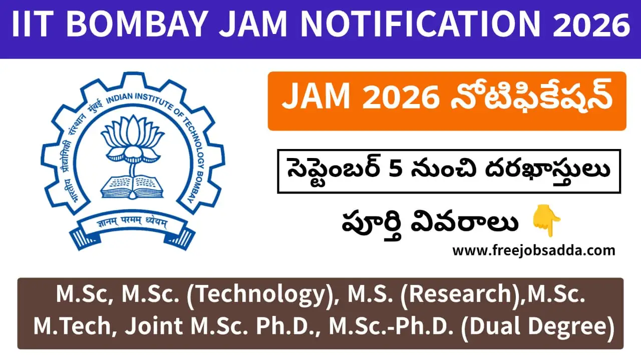 JAM 2026 Notification for IIT MSc Admission – IIT Bombay to Conduct Exam